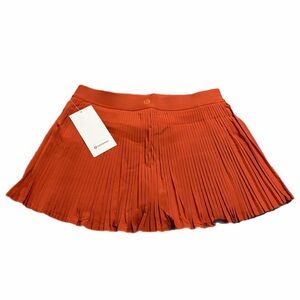 NWT Lululemon Varsity High-Rise Pleated Tennis Skirt *14” (Autumn Rust) Size 10